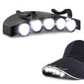 Hat Clip Light 5 Led Headlamps Cap Lights Clip On Hat Headlight Night Fishing Light With Battery For Hiking Fishing. 