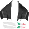 Motorcycle Winglet Aerodynamic Wing Kit Spoiler Motorcycle Wind Flow Fixing Wing for S1000RR V4 ZX-10R R1,Matte Black. 