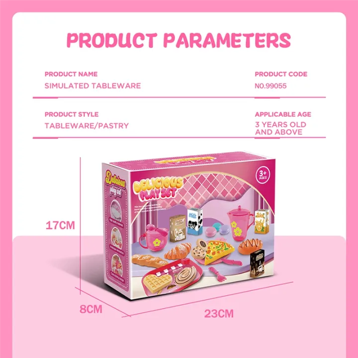 33pcs%20Play%20House%20Kitchen%20Toy%20Set%20Children%20Tea%20Party%20Play%20Set%20for%20Kids,%20Role%20Playing%20Toy%20with%20Dessert%20and%20Tableware%20Pink%20-%20Image%208