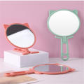 Hand-held Makeup Mirror Portable Mirror Folding Handle Make-up Mirror Student Dormitory Hand-held Small Mirror. 