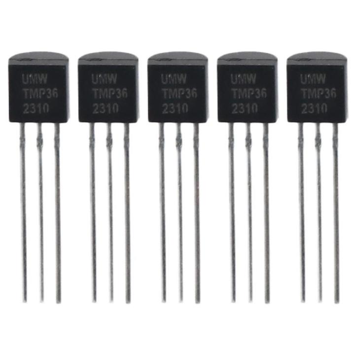 Tmp36 Temperature Sensor Module 5PCS Fast Heat Conduction TMP36GT9Z TMP36 Temperature Analog Sensor ...
