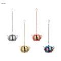 Tea Infuser with Chain Spice Leaf Filter Mesh Tea Strainer Multipurpose Reusable for Tea Room. 