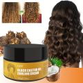 GZE Black Castor Oil Curl Defining Cream Non-stick Hydrates eliminates frizz, Hair-Smoothing Anti-Frizz Cream to Define. 