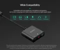 ORICO Sound Card External USB Interface 3.5mm Stereo Microphone Audio Volume Adjustment Free Drive Adapter for Laptop PS4 Headse. 