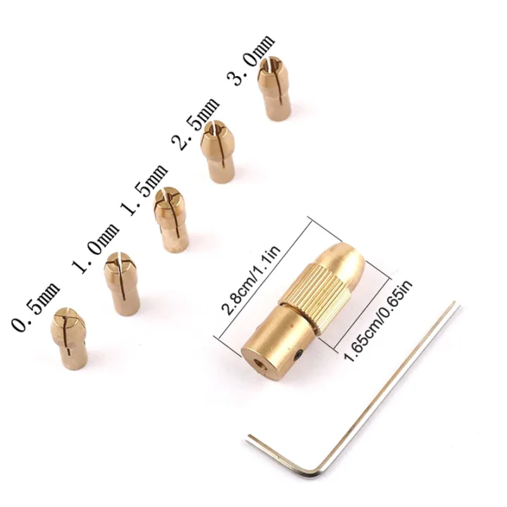 7/12Pcs/Set%20Brass%20Collet%20Micro%20Drill%20Self-tightening%20Drill%20Bit%20Tool%20Chuck%20Adapter%20Quick%20Release%20Keyless%20Bit%20Adapt%202-5mm%20Fengshi%20-%20Image%204