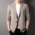 High-End Single Western Thin Ultra-Thin Stretch New Coat Sun Protection Ice Silk Suit Men's Thin Suit Summer Summer. 