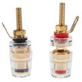 2/4/6pcs Brass 4mm Speaker Amplifier Terminal Binding Post Nut Banana Plug Jack Socket Connector Long Thread Adapter. 
