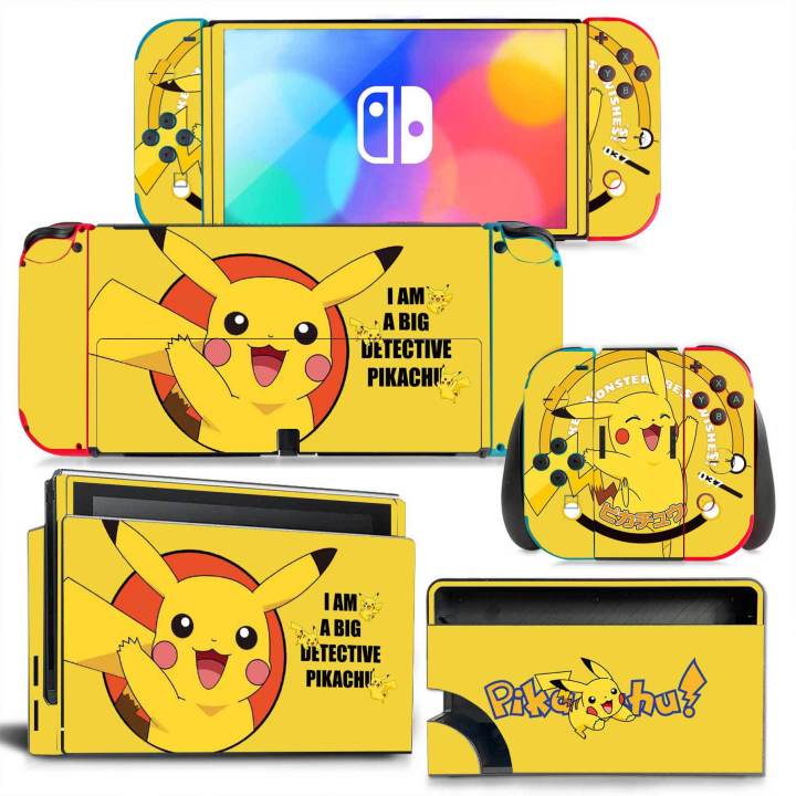 Pokemon%20Pikachu%20Skin%20Cover%20Sticker%20Decal%20For%20Nintendo%20Switch%20Oled%20Console%20Joy-Con%20Controller%20Dock%20Skin%20Vinyl%20-%20Image%205