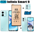 3 IN 1 infinix Smart 9 Tempered Glass Matte Gaming Screen Protector for Smart 8 7 Ceramic Matte Screen Protector. 