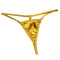 Women Shiny Luminous Yellow G String Thong Sexy Bikini Lingerie Panty. 