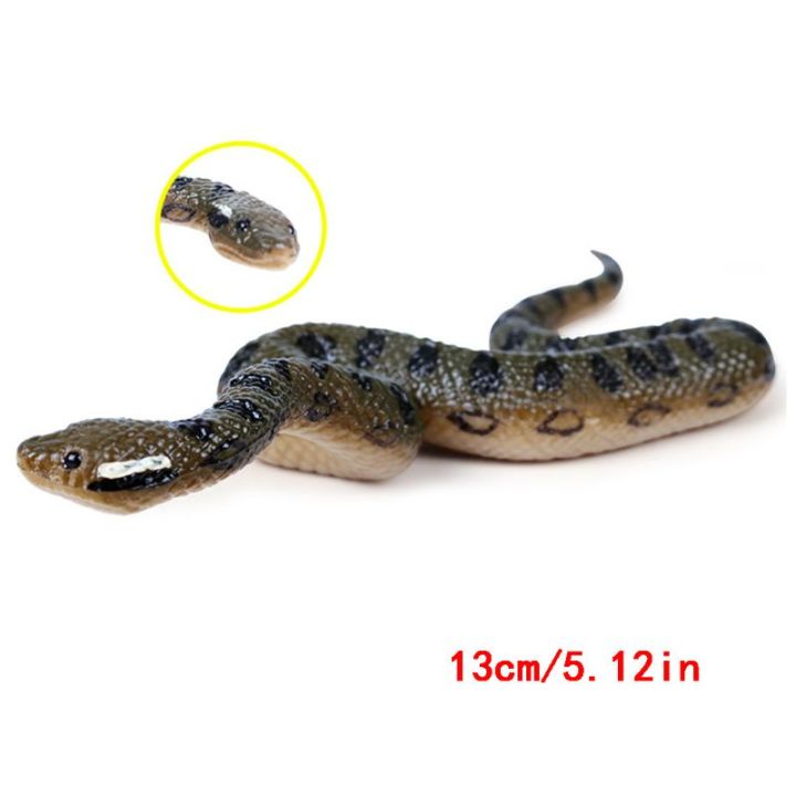 New Realistic Rubber Toy Snake North Green Anaconda Scary Halloween Props Toy