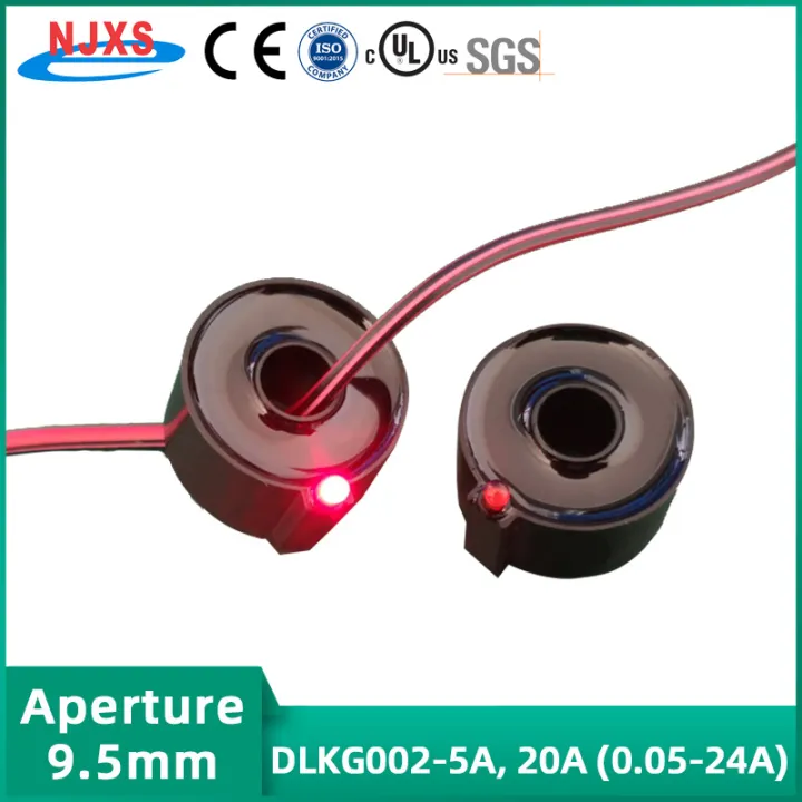 Njxs Dlkg002 Led Current Indicator Power Alarm 5a 10a 20a 50a Mini Current Transformer Line Led