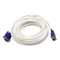 VGA Cable 5m - White. 