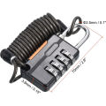 【ZIME】1x Combination Lock,  Lock Spring Steel Wire 4 Digits Combination, Mini Security Code Padlock, Waterproof Stainless Steel Enhanced Rod. 