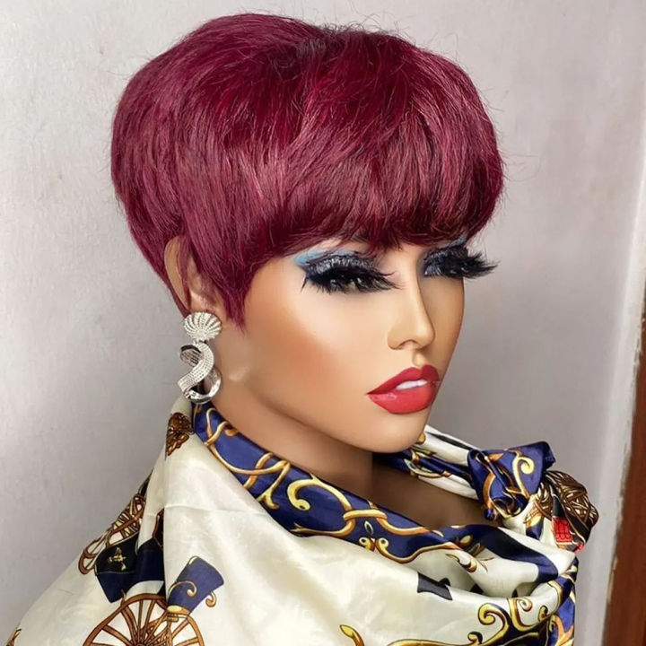 Brown%20Short%20Pixie%20Cut%20Wig%20Human%20Hair%20For%20Black%20Women%20Machine%20Made%20Wigs%20With%20Bangs%20Colored%20Brazilian%20Wig%20Human%20Hair%20Wigs%20-%20Image%204