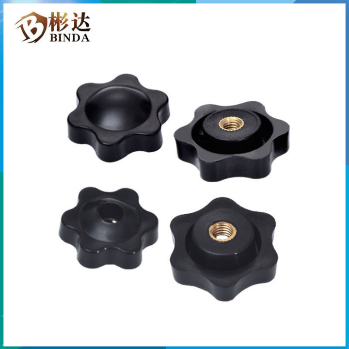 Nut%20Plum%20Plastic%20Star%20Handle%20Blind%20Hole%20SIX%20STAR%20Knob%20Adjustment%20Star-Shaped%20Knob%20Perforated%20Hand%20Twist%20Coated%20Nut%20-%20Image%205