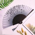 Home Decoration Japanese Fan Elegent Female Fan Chinese Folding Fan Silk Folding Fan Japanese Folding Fan. 