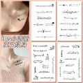 【Factory prices】Small Fresh and Inspirational English Letter Tattoo Advanced Sense Sexy Clavicle Arm Tattoo Sticker. 