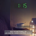 LED Digital Clock Snooze Bedroom Desk Alarm Clocks Hanging Wall Clock Calendar Temperature Display Home High Quality. 