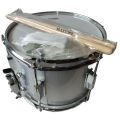 10'' 12'' 14'' Silver/ Maroon Maxtone Taiwan Professional Side Drum for Students, Beginner Drum Set with Drumsticks, Drum Strap, 10.5'' X 6.25'' Grey colour side drum for western band. 