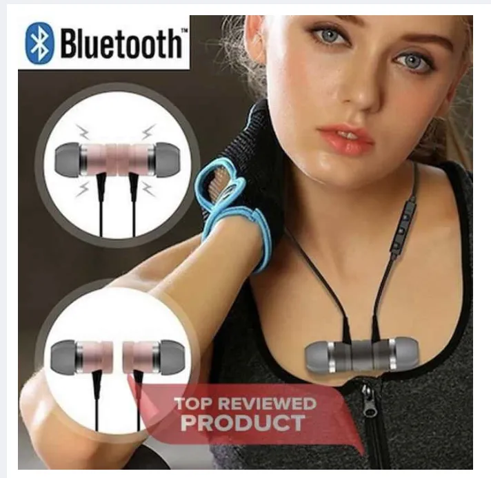 Bluetooth Wireless Headset Sports Neckband Magnetic Earphone Headphone For All Phones