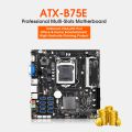 B75E 8 Card BTC Mining Motherboard+G630 CPU+SATA Cable B75 Chip LGA1155 DDR3 RAM MSATA ETH Miner Supports 8 USB3.0 Ports. 