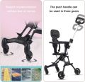 Baby Stroller Professional Foldable 4 Wheels Ergonomic Adjustable Infant Carriage for 1 to 6 Years Old, Portable Folding Lightweight Baby Stroller Compact Stroller Airplane Travel (Type-B Black) | INeedz CCS ST795. 
