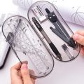 8pcs/set Geometry Compasses Ruler Protractor, Drawing Math Study Tool Kit Suit Set Square. 
