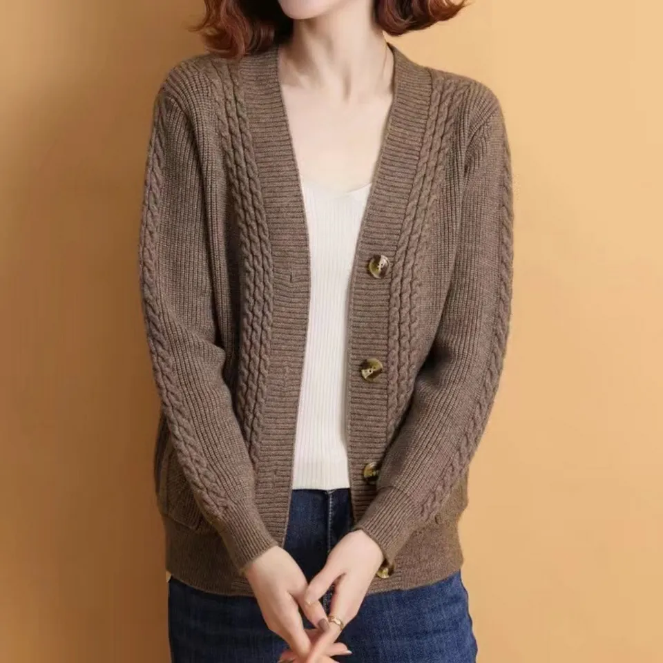 Women Cardigan Sweater Cozy Knitted Sweater Coat for Women Warm
