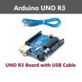 Arduino UNO Board with USB Cable. 