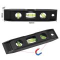 Horizontal Ruler 3 Bubble Spirit Level Magnetic ABS Shell Mini Pocket Portable Spirit Level Tool Measure Tool Machinery Leveller. 