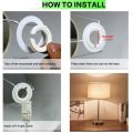【Miga Plaza】 E27 to E14 Lamp Shade Reducing Rings Plastic Buckle. White Lampshade Ring Adapter High Quality Lamp Shade Accessories Bulb Holder Home. 