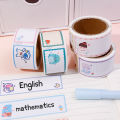 1Roll Cartoon Label Tape Name Sticker Multifunctional Label Sticker School Stationary Supplies. 