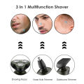 HEGRUS 3 in 1 Men's Electric Shavers Machine 3 in 1 Beard Razors 3D Floating 3 Blades Nose Hair Trimmer Clipper Rechargeable for Men's Face USB Charging Waterproof Razor For Men. 