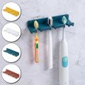 Punch-free Paste Plug Holder Hook/ Wall-mounted Toothbrush  Household Storage Sticky Rack Space Saving Bathroom Bedroom Appliance Wire Wall Hook. 