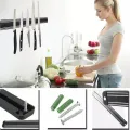 Magnetic Knife Holder- 50 Cm Magnetic Knife Holder Blocks Black Display Wall Mount Easy Install Magnetic Knife Racks Storage Kitchen Accessories  50cm Magnetic Knife Bar, Magnetic Knife Storage Strip, Magnet Kitchen Knife Holder, Knife Rack Strip Patti (B. 