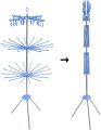 Clothes Drying Rack, 3-Tier Collapsible Foldable Garments Stand for Hanging Towels Baby Clothes Sock Towels. 