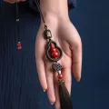 Kangning Fulu Pendant New Rearview Mirror Pendant Raw Ore Pendant Car High-End High-Content Men's and Women's Gourd Car Cinnabar. 