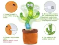 New Arrival’s Plush Dancing Cactus Kid Toy Children Gift Songs Singing Voice Recording Speaking Luminous Twisting Plush Funny Toy. 