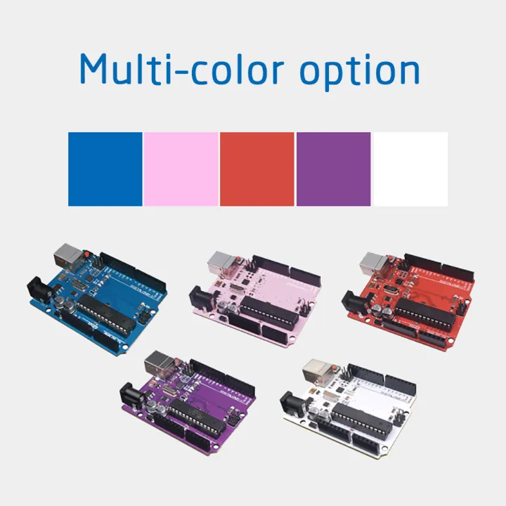 Pink Arduino For Arduino Uno R3 Development Board Lot Learning Sensor Atmega328p ...