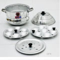 Aluminium Idli Make Idly Steamer Cooker with 2 Idly Plates (13 idly Cavity) - Medium. 