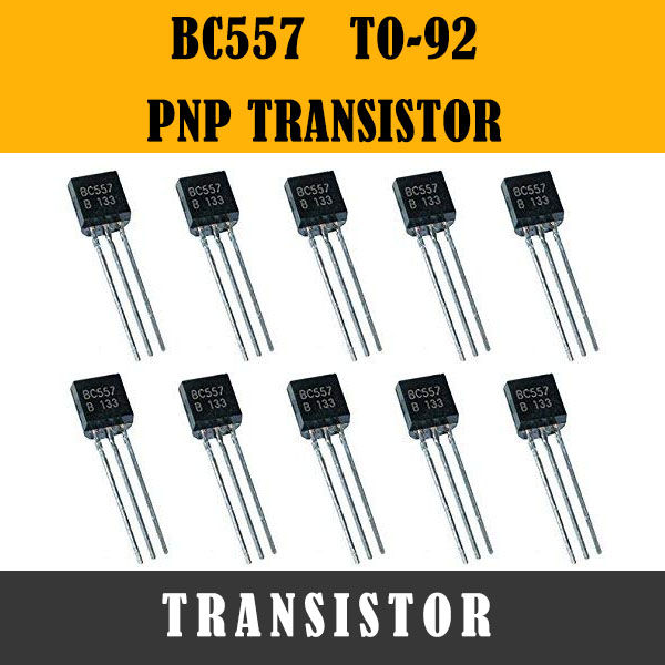 [10PCS] BC557 / BC 557 TO-92 IC 0.1A/45V Transistor for AMPLIFIER & ARDUINO DIY