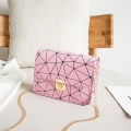 Women Geometric Crossbody Bag, Trendy Shoulder Bag Travel Satchel with Chain Strap. 