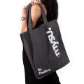 Heavy Duty Brown Eco Friendly Large Canvas Tote Bag with Zipper - 37cm (L) * 7.5cm (W) * 41cm (H) - Holds up to 15kg. 