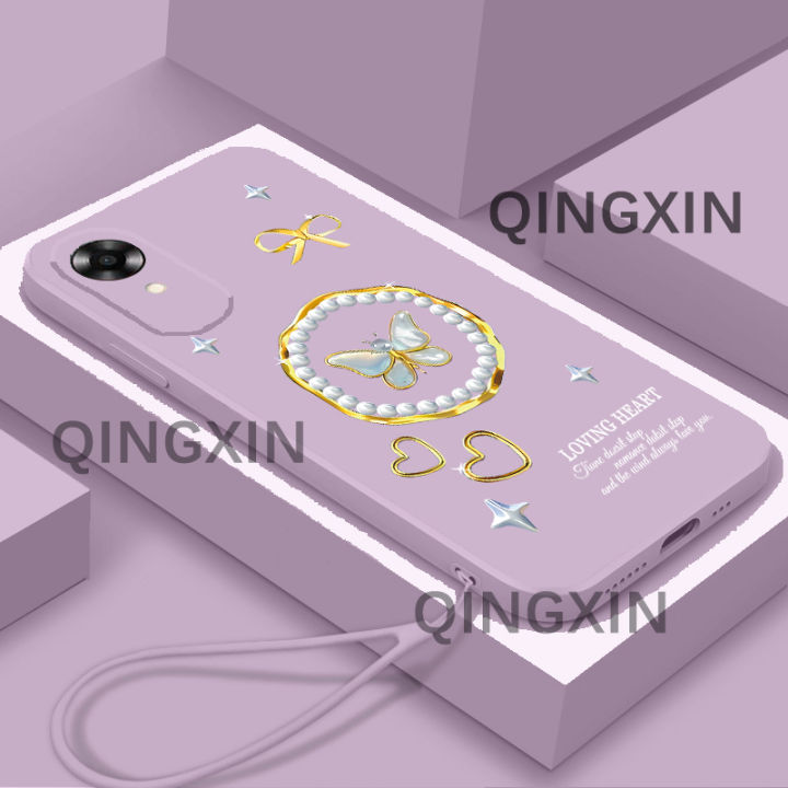 Casing OPPO A17K mobile phone case new design hard desk mobile phone case fashionable silicone side cover soft protective cover full camera cover