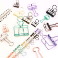 8 Colors 3 Sizes Ins Colors Gold Sliver Rose Green Purple Binder Clips Large Medium Small Study Binder Clips. 