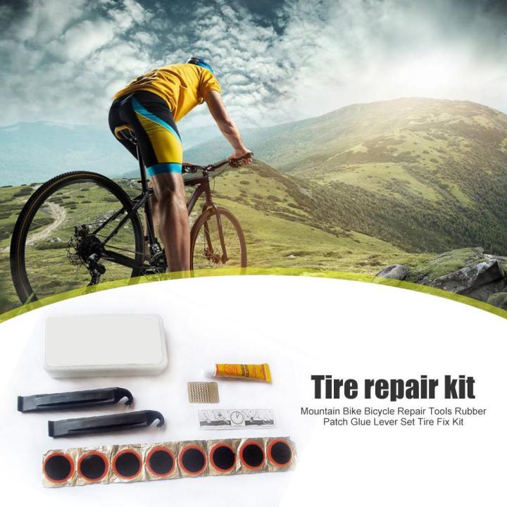 DIY Rubber Bicycle Tyre Repair Kit with Bike Tools Cycling
