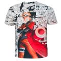 Naruto Anime figures Uzumaki Naruto Kakashi Kids Cosplay T shirt Children's 3D Printed Short Sleeve T-shirt Clothing. 