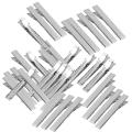50pcs Assorted Size Flat Single Prong Metal Alligator Hair Clips. 