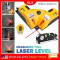 ALX BORONG MALAYSIA 90 Degree Straight Line Laser Level Marking Projection Tool Laser Level Measuring Tape Aligner Penanda Projek 激光水平仪. 